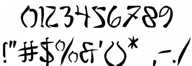 Bushido Font OTHER CHARS