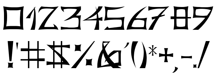 BushidoType Font OTHER CHARS