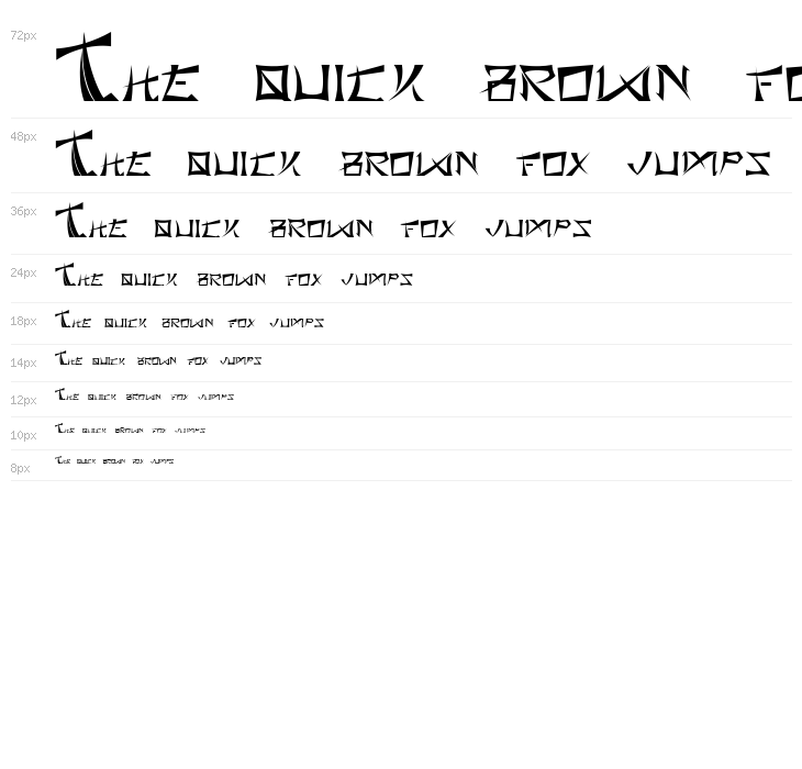 BushidoType Waterfall