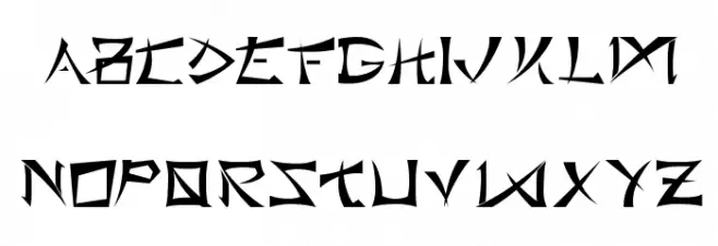 BushidoType फ़ॉन्ट लोअरकेस