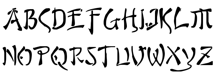 Bushido Font LOWERCASE