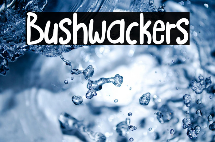 Bushwackers Шрифта examples