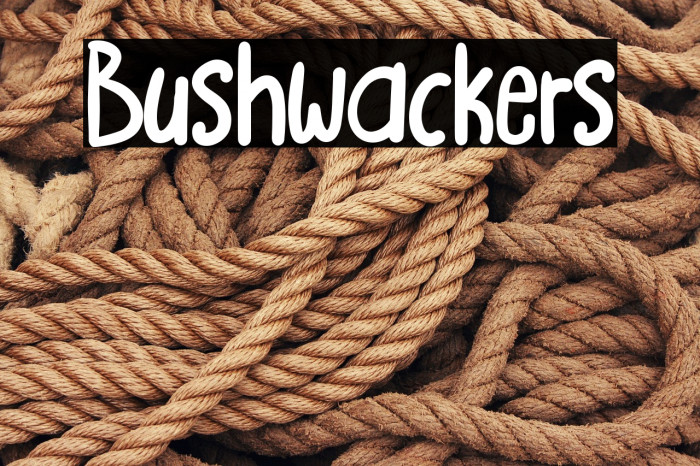 Bushwackers Шрифта examples