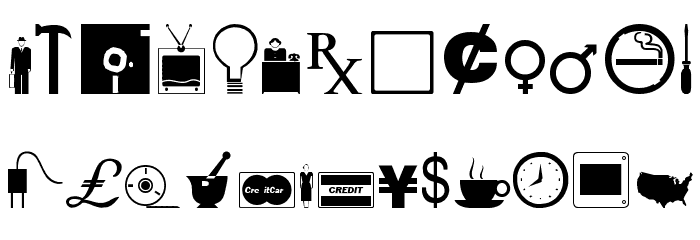 Business/Industrial Regular Font LOWERCASE