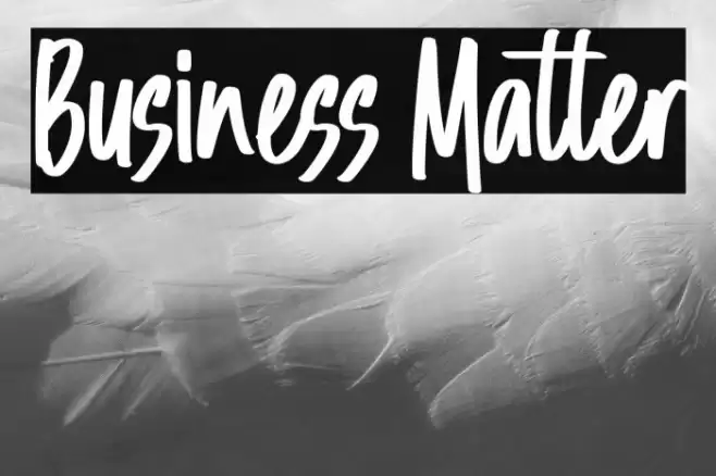 Business Matter 字体 examples