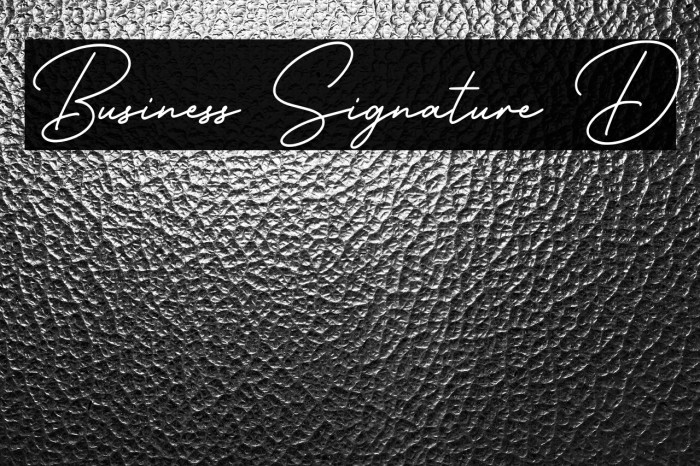 Business Signature D Example 1