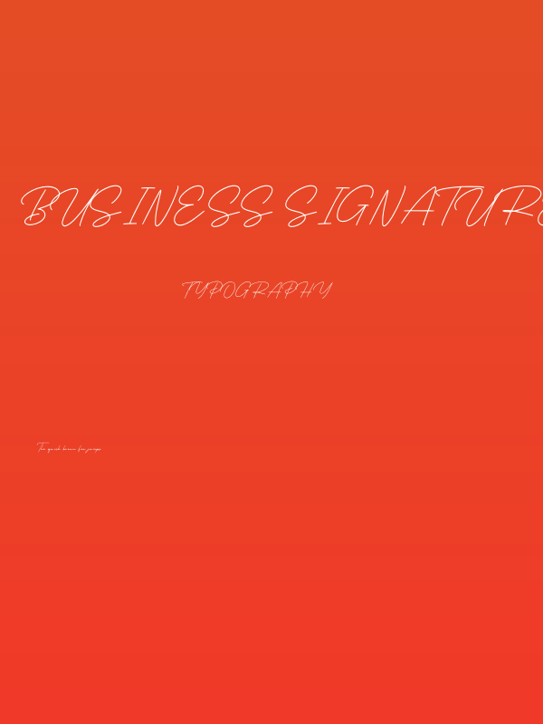 Business Signature D Poster