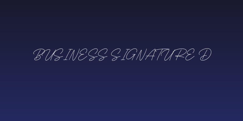 Business Signature D Social Header