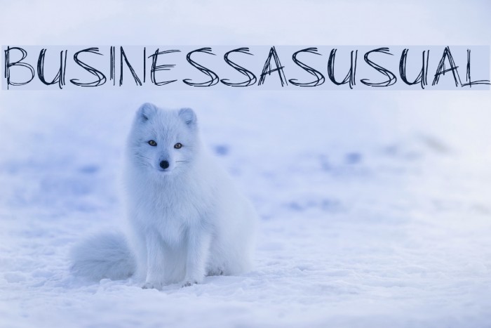 BusinessAsUsual Font examples