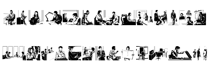 BusinessPeople Font LOWERCASE
