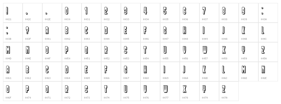 Businessman Light Regular Character Map