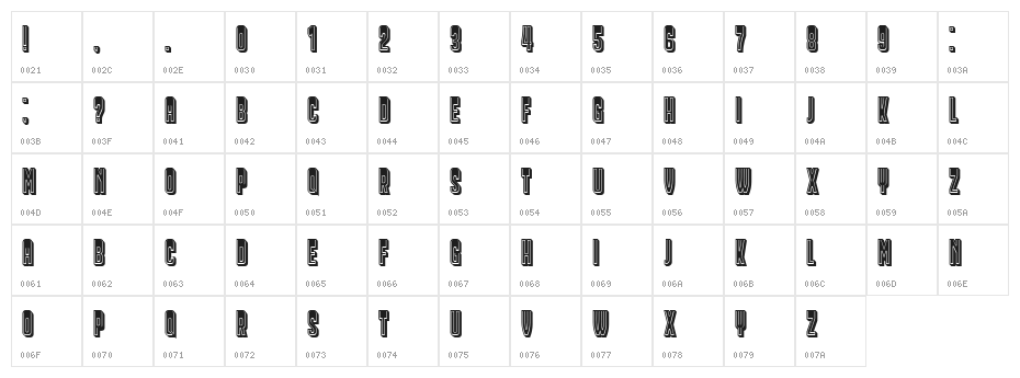 Businessman Regular Character Map