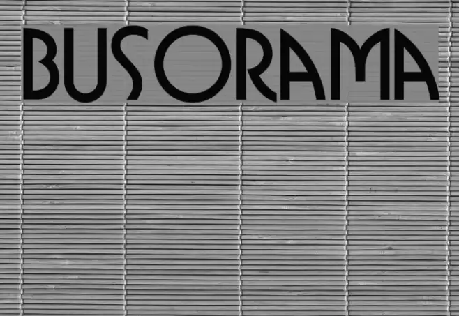 Busorama Font examples