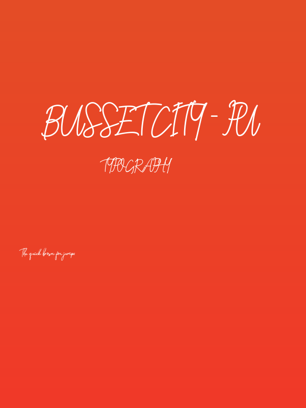 Busset City - PU Poster