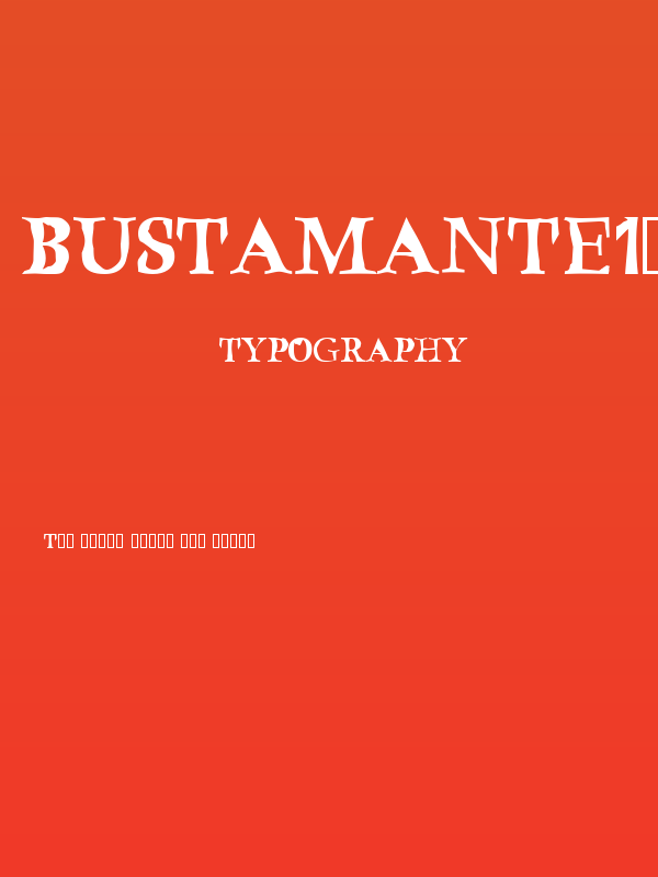 Bustamante1.0 Poster