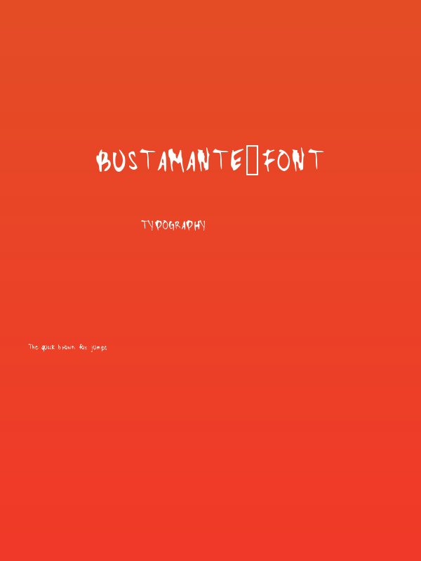 Bustamante_font Poster