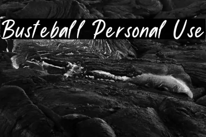 Busteball Personal Use Font examples