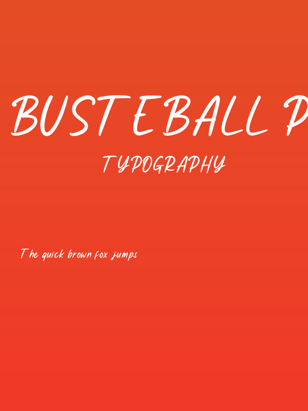 Busteball Personal Use Poster