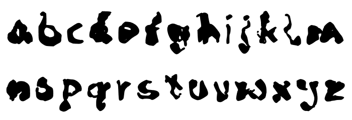 Busted Pen Font LOWERCASE