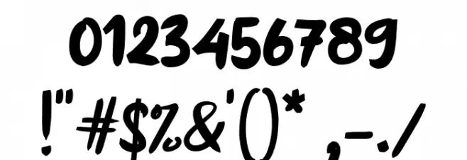 Buster Down Font OTHER CHARS