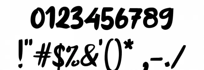 Buster Down Font OTHER CHARS