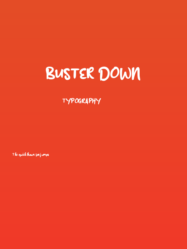 Buster Down Poster