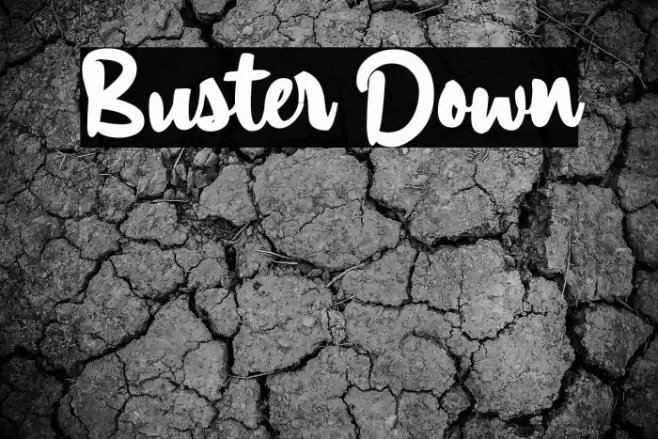 Buster Down Font examples