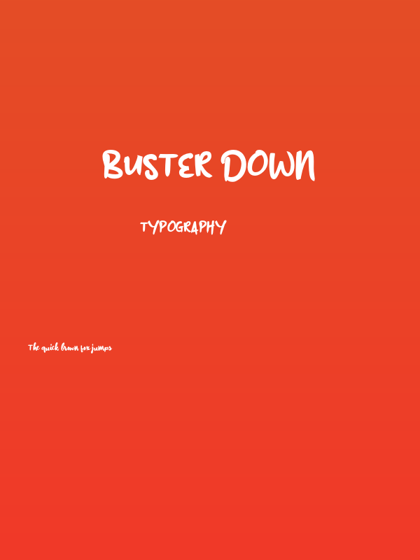 Buster Down Poster