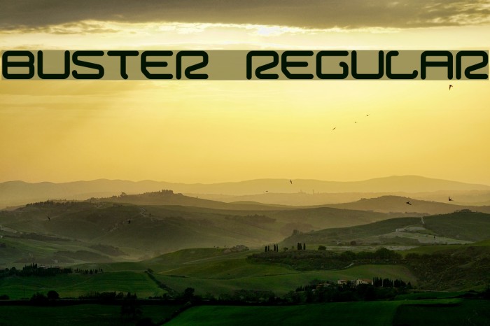 Buster Regular Font examples