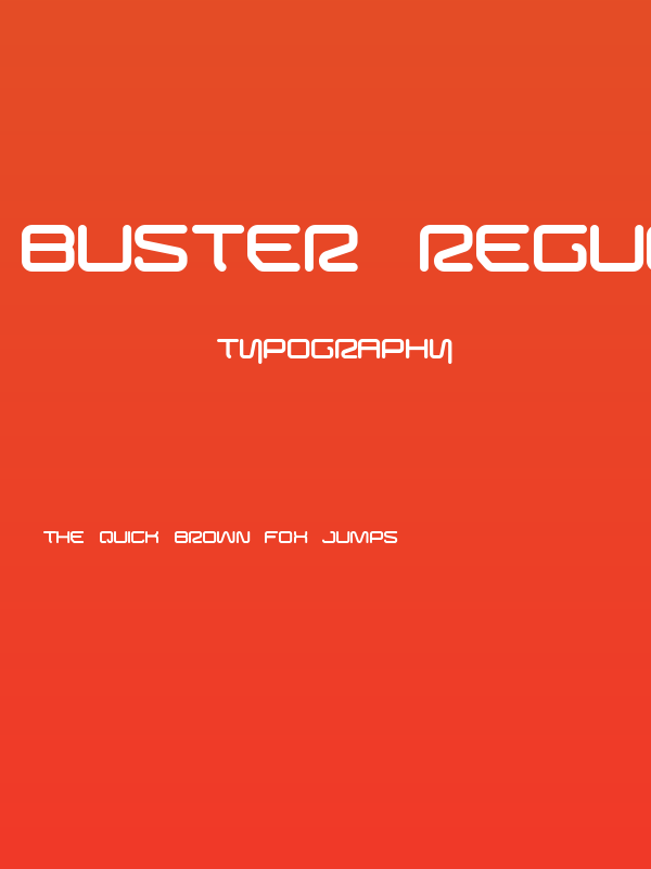 Buster Regular Poster
