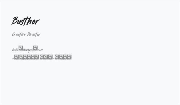 Busther Business Card