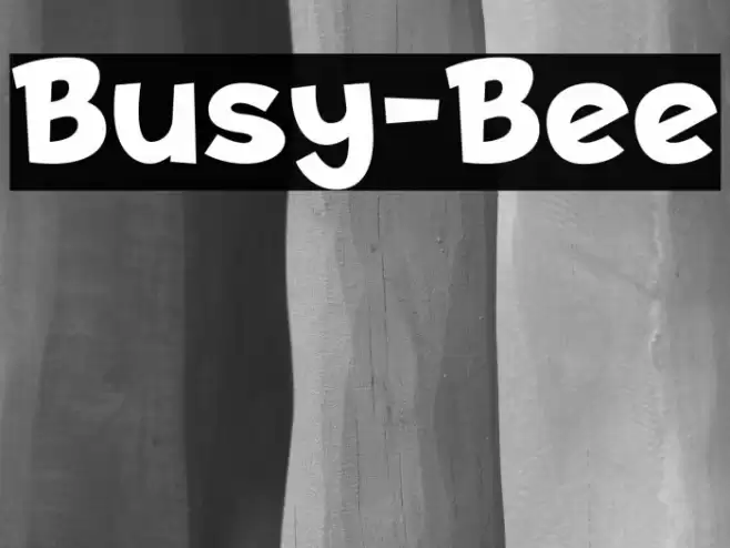 Busy-Bee Font examples