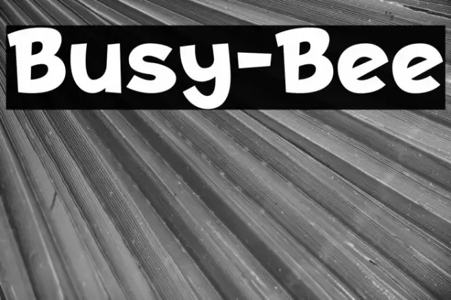 Busy-Bee Font examples