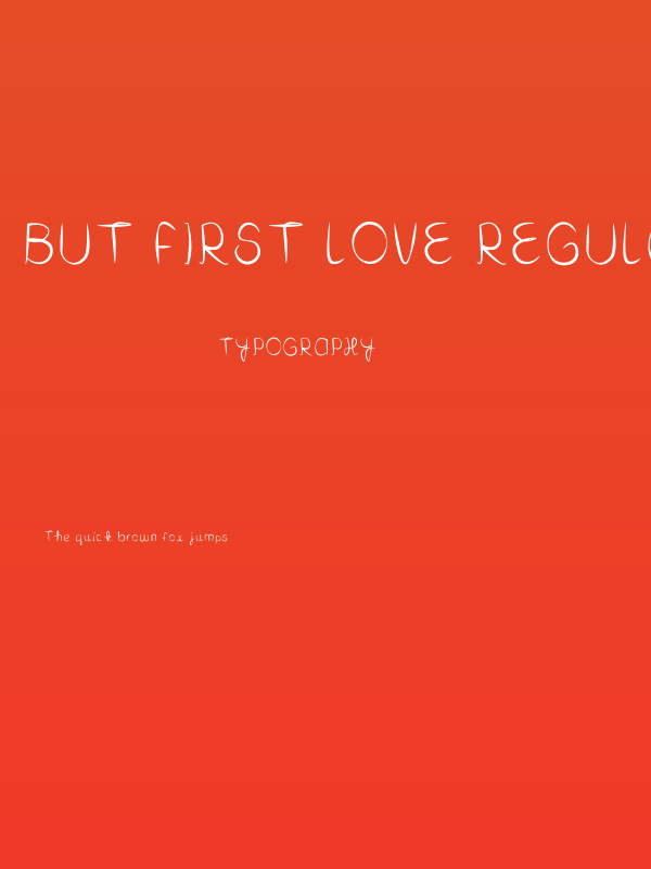 But First Love Regular Poster