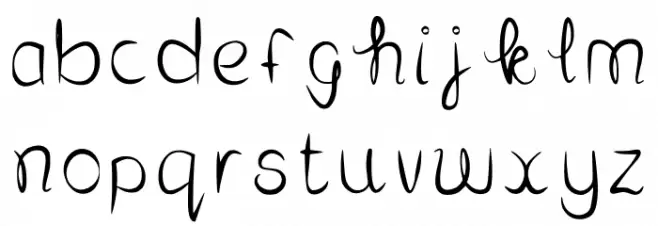 But First Love Regular Font LOWERCASE