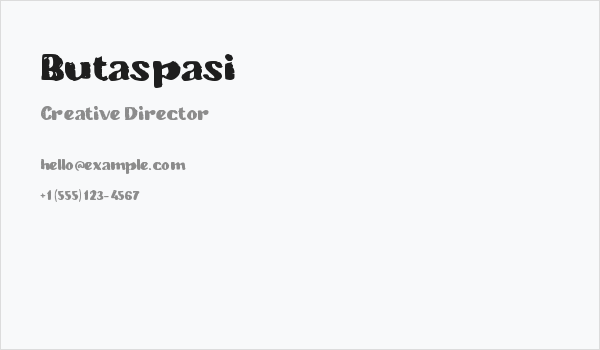 Butaspasi Business Card