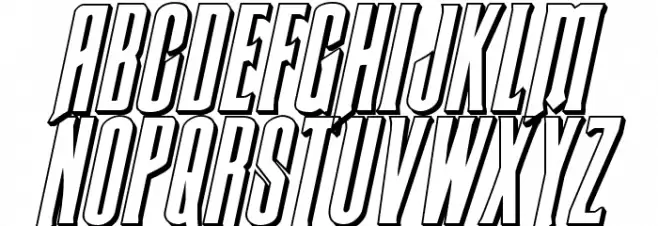 Butch & Sundance 3D Italic 字体 大写