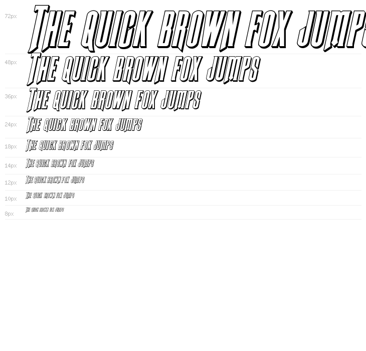 Butch & Sundance 3D Italic Waterfall