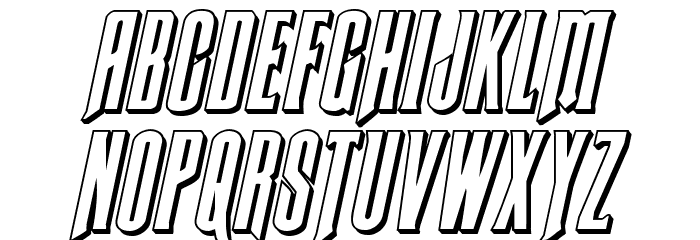 Butch & Sundance 3D Italic Font LOWERCASE