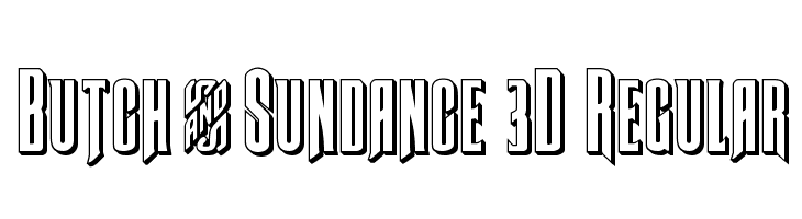 Butch & Sundance 3D Regular  Fuentes Gratis Descargar