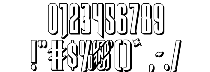 Butch & Sundance 3D Regular Font OTHER CHARS