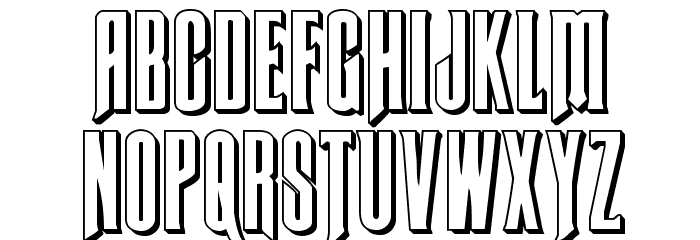 Butch & Sundance 3D Regular Font LOWERCASE