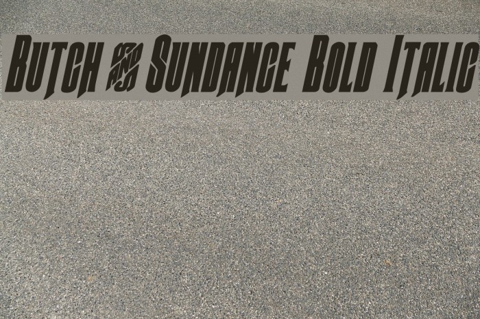Butch & Sundance Bold Italic Font examples