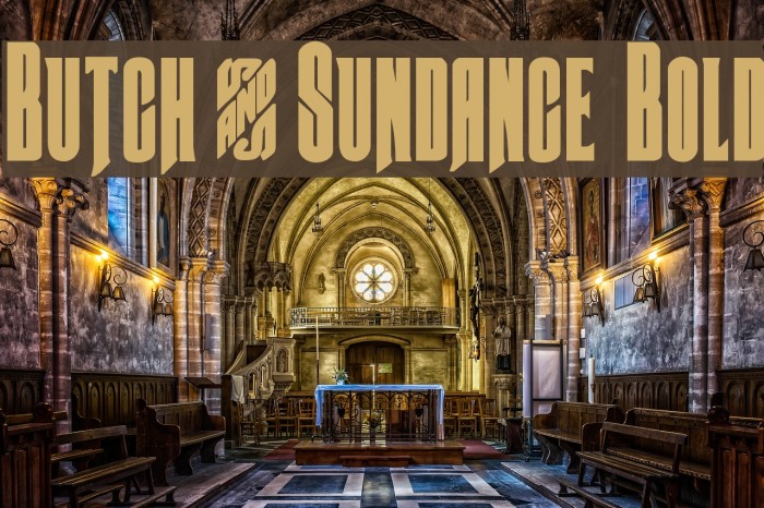 Butch & Sundance Bold Font examples
