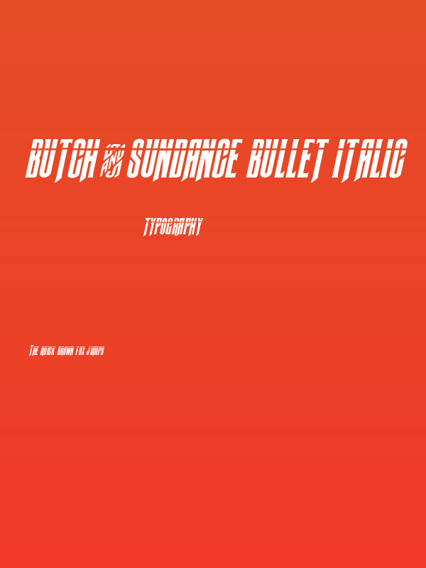 Butch & Sundance Bullet Italic Poster