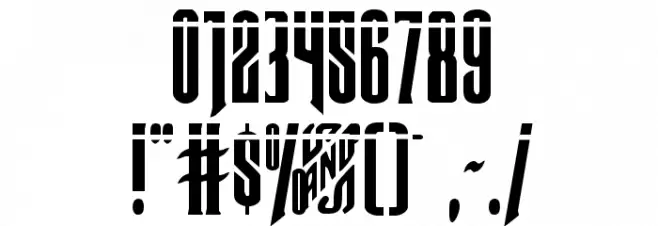 Butch & Sundance Bullet Font OTHER CHARS