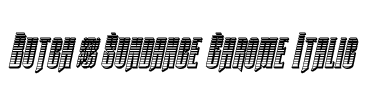 Butch & Sundance Chrome Italic  免费字体下载