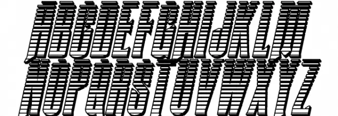 Butch & Sundance Chrome Italic फ़ॉन्ट अपरकेस