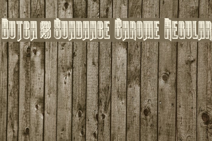Butch & Sundance Chrome Regular Font examples