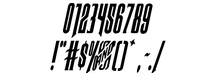 Butch & Sundance Condensed Italic Font OTHER CHARS